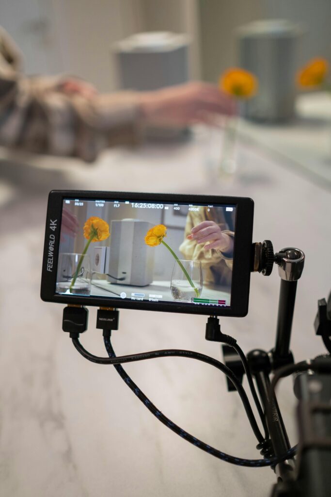 Camera Displaying Video Which Could Be Used As Social Media Advertisement.